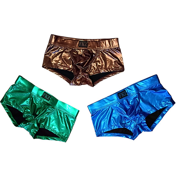 FKZ Men's Metallic Trunk Underwear Set - 3 Pack - Picture 2 of 4